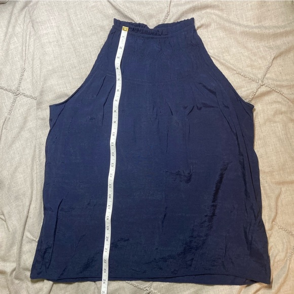 Nanette Lepore sheer navy blue halter top women’s size S - Picture 9 of 10